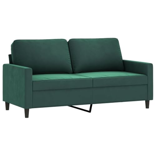 vidaXL 2-Seater Sofa - Luxurious Velvet Soft Material, Modern Design in Dark-Green Color, Sturdy...