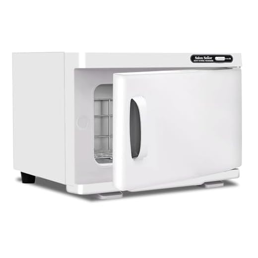 Salon Señor Scaldasalviette caldo, 8 l, per uso in centri benessere viso, saloni di bellezza e casa, colore: bianco