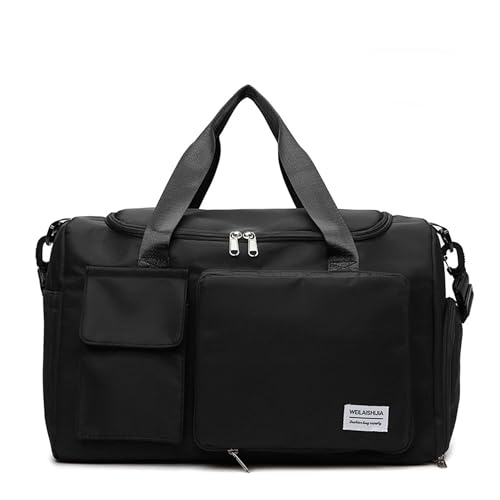 Women Travel Foldable Bag/Waterproof Duffel Bag/Foldable Expandable Travel Bag/Sports Hand Carry Luggage (Black)