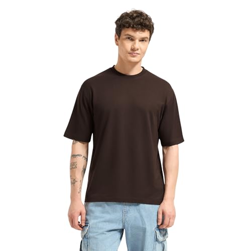 Image of Wellbi Bamboo Oversized Half Sleeve T-Shirt for Men | Naturally Antibacterial & Eco-Friendly | Breathable Organic Bamboo Cotton Blend | Moisture-Wicking Sustainable Wear