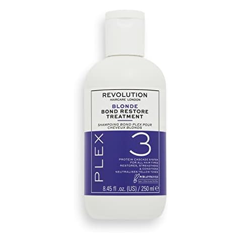 Revolution Haircare London Plex 3, Bond Restore Treatment, Hair Treatment for Blondes, 250ml Cover