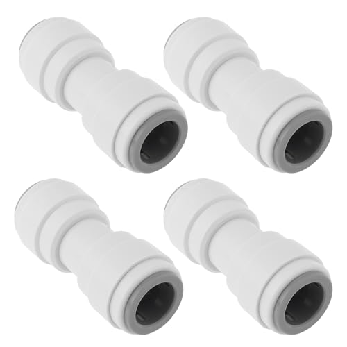 SG Store 4x Connecteurs Droits à Emboîtement pour Tuyaux D'eau de 12 Mm Raccord Droit Pièce de Rechange de 12 Mm PM0412E WS1204 pour Connexion de Tuyaux D'eau Blanc