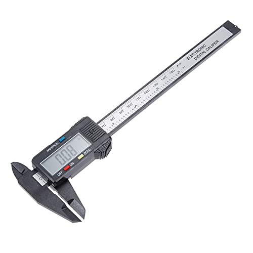 Calibrador digital de 150 mm y 6 pulgadas en fibra de carbono con vernier micrométrico