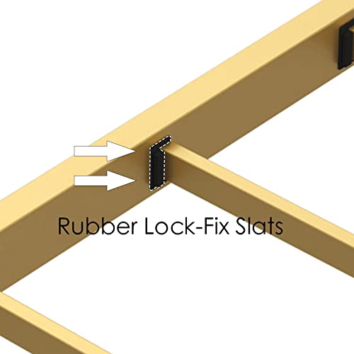 Paukin CANOPY BED FRAME QUEEN BD008 Gold Metal Canopy Bed Frame Queen/Mattress Foundation thumb #5