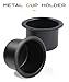 SCUARI 2PCS RV Couch Cup Holder Insert,Car Accessories Cup Holder Inserts for Cars,Metal Sofa Recliner-Handles Cups Holders Inserts Replacement,Fit for Most RVs,Trucks,Cars,Boats,Trailers (Black)