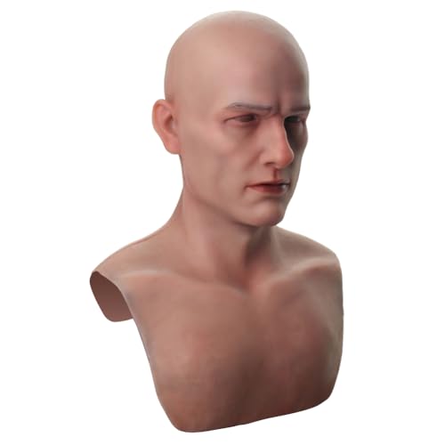 Masque en silicone visage réaliste homme avec finitions ultra détaillées