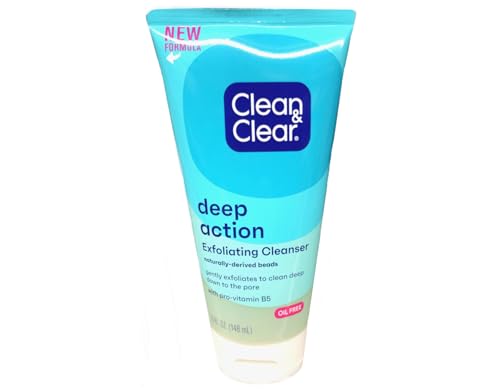 Clean & Clear Deep Action Exfoliating Cleanser, 5 Oz.