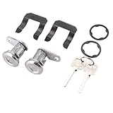 Yollky Car Door Lock Cylinder with Keys for Ford for Mustang 1967-1980 for Ford F100 1967-1979 for F150 1975-1979 | 2 Keys, 2 Gasket | Left Driver Side Door Lock Cylinder Replaces DL15500
