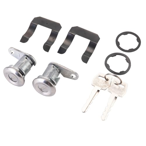Yollky Car Door Lock Cylinder with Keys for Ford for Mustang 1967-1980 for Ford F100 1967-1979 for F150 1975-1979 | 2 Keys, 2 Gasket | Left Driver Side Door Lock Cylinder Replaces DL15500
