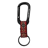 角利産業(KAKURI) カラビナ アルミカラビナ 6mm ブラック/レッド