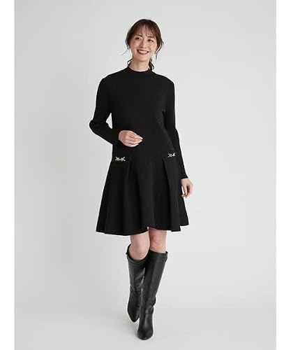[セルフォード] ロゴふくれジャガードニットワンピース CWNO