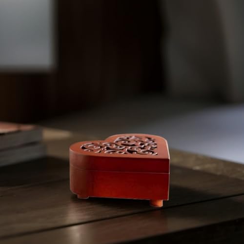 Caja de música de madera tallada en forma de corazón ptumcial 6