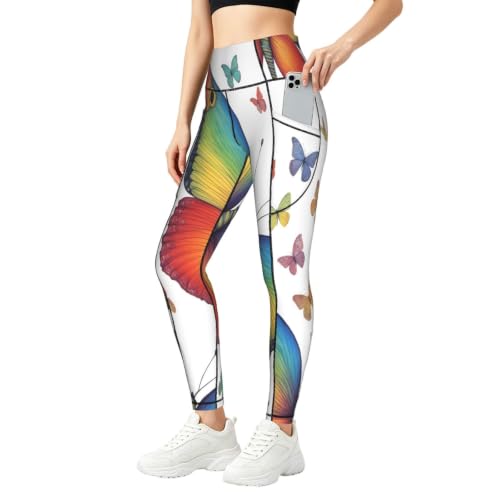 Pantalones de yoga opacos que no se transparentan al hacer sentadillas con bolsillos