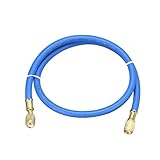 YOKIVE 1/4 SAE-Flare AC-Kältemittel-Ladeschläuche, 4,92 Fuß Länge 500 PSI Gewinde | Ideal für die Wartung von Klimaanlagen (Blau, 0,9 m).