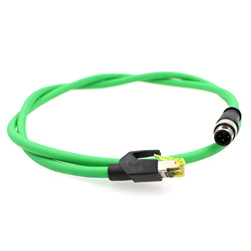 Câble M12 code D vers RJ45 Cat5e étanche de 1m pour réseau Ethernet industriel - 2