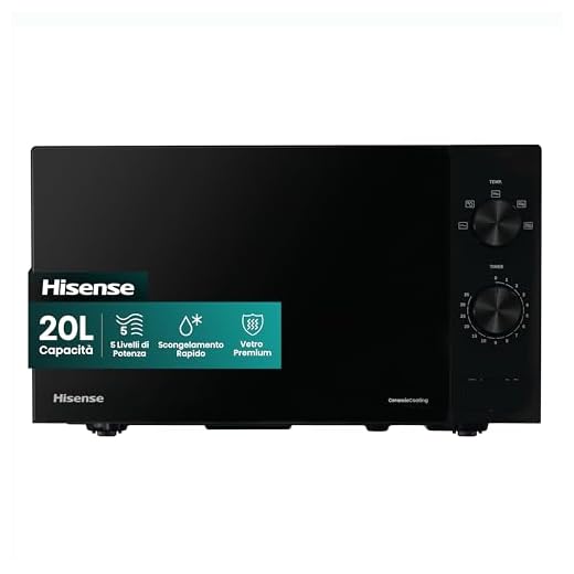 Hisense H20MOBP1 Forno a Microonde, Nero, 20 l