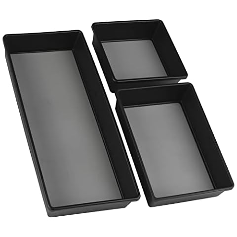 LIVORINI Drawer Organizers 3-Size | Kitchen Drawer Organizer, Desk Drawer Organizer, Junk Drawer Organizer | Organization and Storage Tray Cover