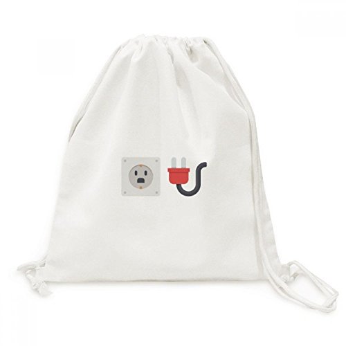 Sac à dos voyage cordon toile anti-encombrement motif circuit prise de courant