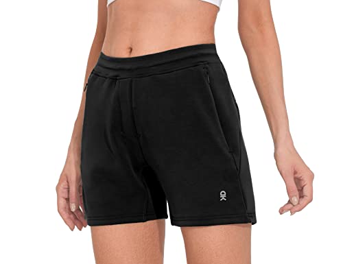 Photo 1 of Little Donkey Andy 5 Inch Inseam Athletic Hiking Shorts for Women Drawstring Quick Dry Modal Soft Workout Golf Tennis Shorts Black X-Large