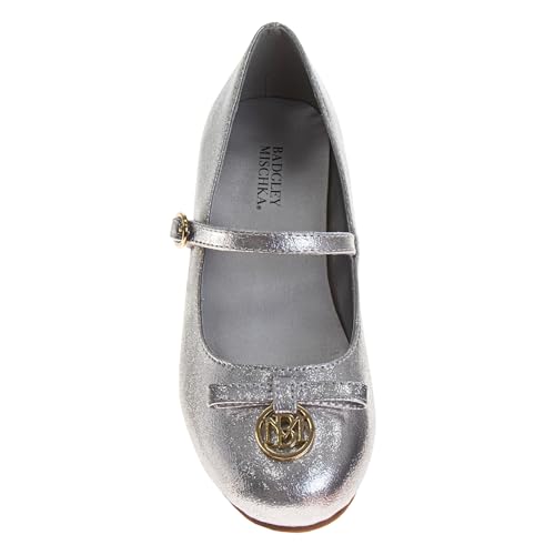 Image of Josmo Girls Low Heel Dress Pumps Crystal Strap Formal Wedding Sandals Flower Girl Shoes for Toddler /Little Kid /Big Kid