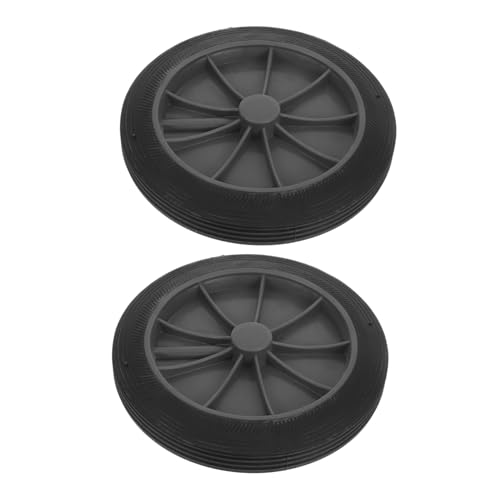 Abaodam 2 Piezas ruedas de goma cubo basura repuestos de basura ruedas de contenedores de basura comerciales rueda de repuesto para bote de basura cubo de basura con rueda Negro