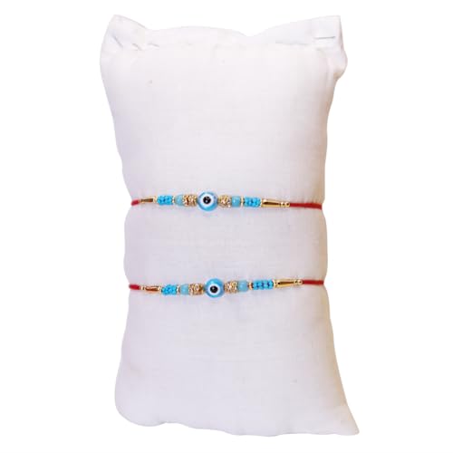 Set of 2 EVIL Traditional Rakhi Designer Rakhi- Best Handmade Rakhi for Loving Brother/Sibling/Rakhi for Brother, Rakhi Bracelet, Raksha Bandhan Rakhi, Raksha Bandhan Festival3