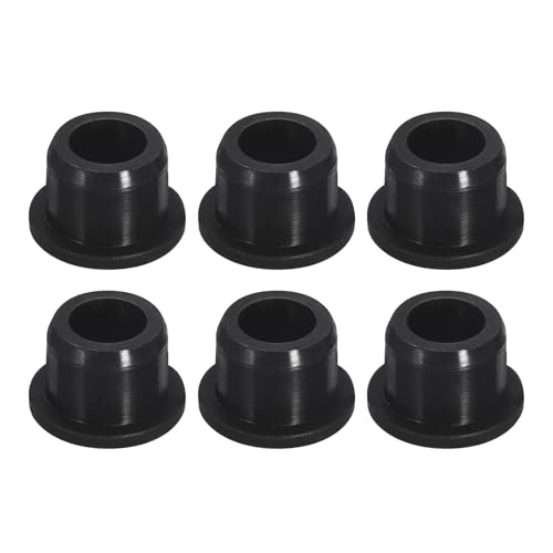 Image of uxcell 6 Pieces Black Plug Holes, H14 Waterproof Rubber Button Plug for 14mm / 0.55 inch Hole
