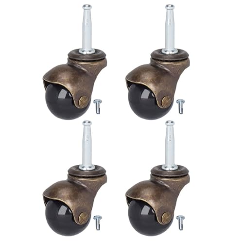 Roulette pivotante antique 2" en métal pour fauteuil et meuble chic