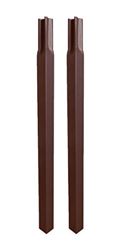 Louis Moulin Pack 2 Pieds à Enfoncer Tube 25mm, Accessoires de Fixation Premium, Fer Vieilli, 2,5 x 2,5 x 45 cm, 3566 - Made in France Cover