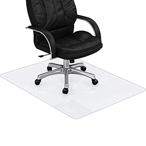 Alfombrilla de plástico transparente para sillas de oficina para suelos de madera dura, protectores de suelo para escritorio de computadora, sillas giratorias, 1,5 mm de grosor, tamaño: 110 x 170 cm,