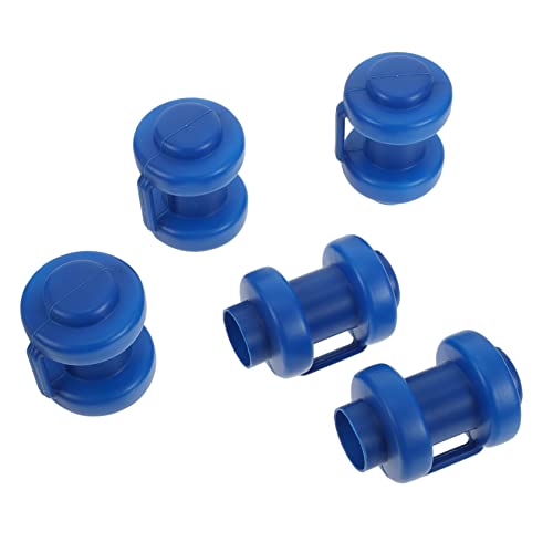 YARNOW 10 Piezas De Trampolín Casquillo del Poste del Recinto del Trampolín Accesorios De Cama Elástica Pabellón Partes Gorras De Trampolín Vara Blue El Plastico