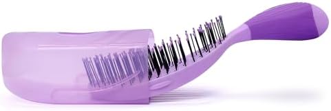 NuWay 4Hair Detangler Travel Hair Brush for Men & Women - Purple