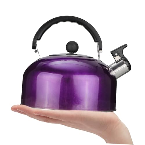 Alipis Heat Resistant Small Tea Kettle 2l Whistling Pitcher Stovetop Water Pot Purple Style by Alipis - Image 9