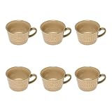 Coloris : Beige Paris Prix Secret de Gourmet - Lot de 6 Tasses à Café Joel 26cl Beige