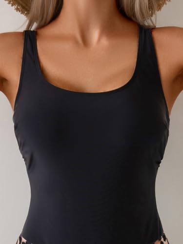 Image of Eomenie One Piece Swimdress Swimsuits for Women Tummy Control Swim Dresses Skirt Bathing Suit