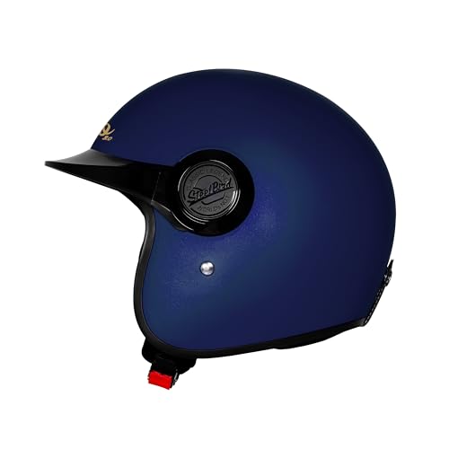 Image of Steelbird SBH 65 Retro 3.0 DOT and ISI Certified Open Face Helmet for Men and Women