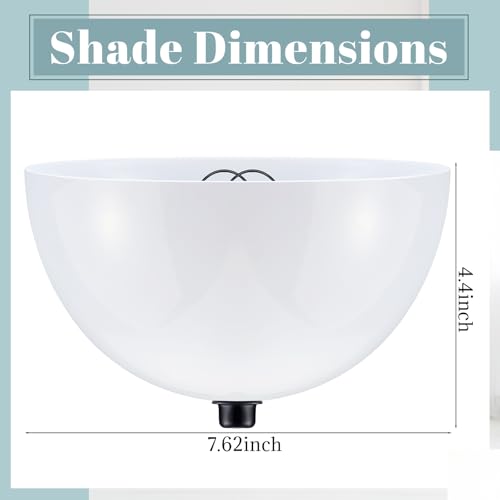 Image of Marsui 4 Pcs Clip on Dome Lamp Shade for A-type Bulb, 7 5 /8 inch Diameter x 4 1 /10 inch Height Ceiling Shade, Soft Glow Easy Clean Light Cover for Basement Hallway (Classic,Black Clip)