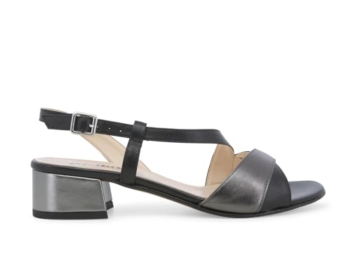 Sandale noire talon bloc croisé k35157q chaussure été confortable