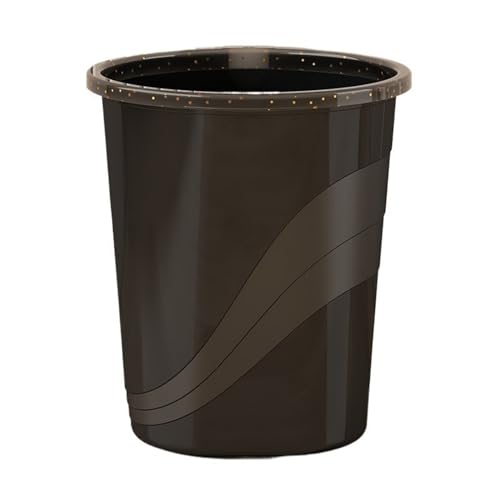 Poubelle ronde 9-12L en plastique coloré avec anneau de pression