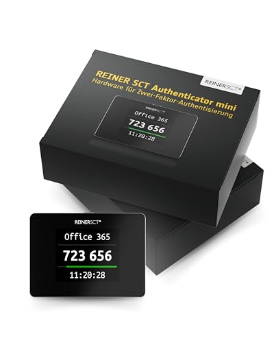 REINER SCT Authenticator mini I TOTP-Generator für Zwei-Faktor-Authentifizierung I kompakt & tragbar I Sicherheitsschlüssel zur sicheren Anmeldung bei Online-Diensten & Kryptobörsen