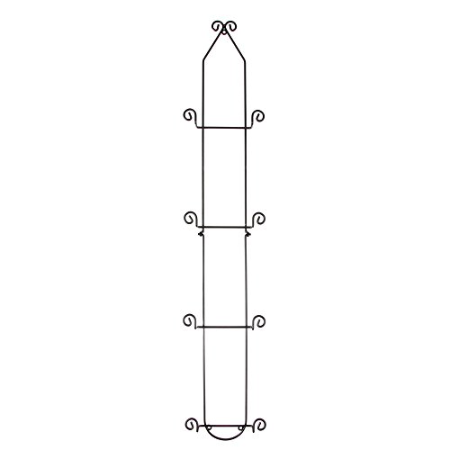 Home-X 4 Tier Black Vertical Plate Display Rack Holder