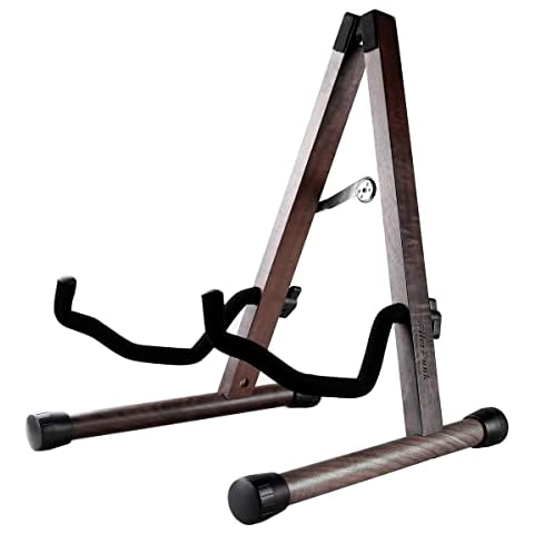 Guitar Stand,Black Walnut Acoustic Guitar Stands,Classical Electric Guitar Stand,A-Frame Folding Bass Guitar Display Stand,Guitar Accessories,Compatible with Cello, Mandolin, Bass,Banjo,Ukulele Cover