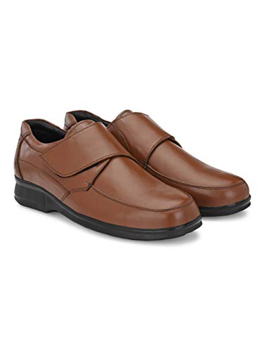 Image of Eego Italy Men's Genuine Leather Plus Size Formal Fastening Slip On Shoes