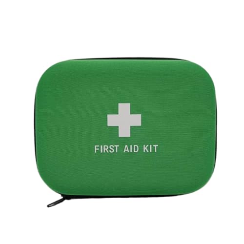 Image of First Aid Hard Case Empty, First Aid Hard Case First Aid EVA Hard Red Medical Bag for Home Health First Emergency Responder Camping Outdoors (Green)