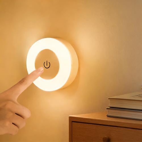 Fablet 3-Colour Rechargeable Night Light, Dimmable Touch Control, Magnetic