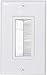 Brush Wall Plate WI1007WH-1 1 Pack with White Decora Bristle for Low Voltage Cables Wires Pass Through