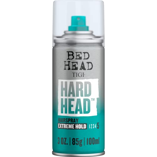 TIGI Bed Head Hard HeadTM Hairspray for Extra Strong Hold Travel Size 3 oz (Pack of 4)