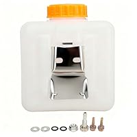 Tissting Kraftstoff Benzin Öltank 2,5L Kunststoff Kraftstofftank mit Öldüse und Metall Halterung, Universal Ölkanister Öl Benzin Tank für PKW LKW Luftparkheizung