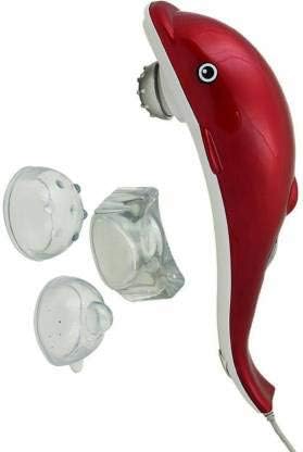Dolphin Handheld Massager with Vibration, Magnetic, Far Infrared Therapy to Aid in Pain and Stress Relief For Men and Women big size power source from directly to Plug in (Red & White Colour)-image-27