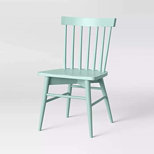 Image of APRODZ Mango Wood Dining Chairs Only | Wooden Set of 2 Dinning Chair for Kitchen & Dining Room Chair for Cafeteria Living Room Home, Bedroom, Cafe and Hotels (Turquoise)